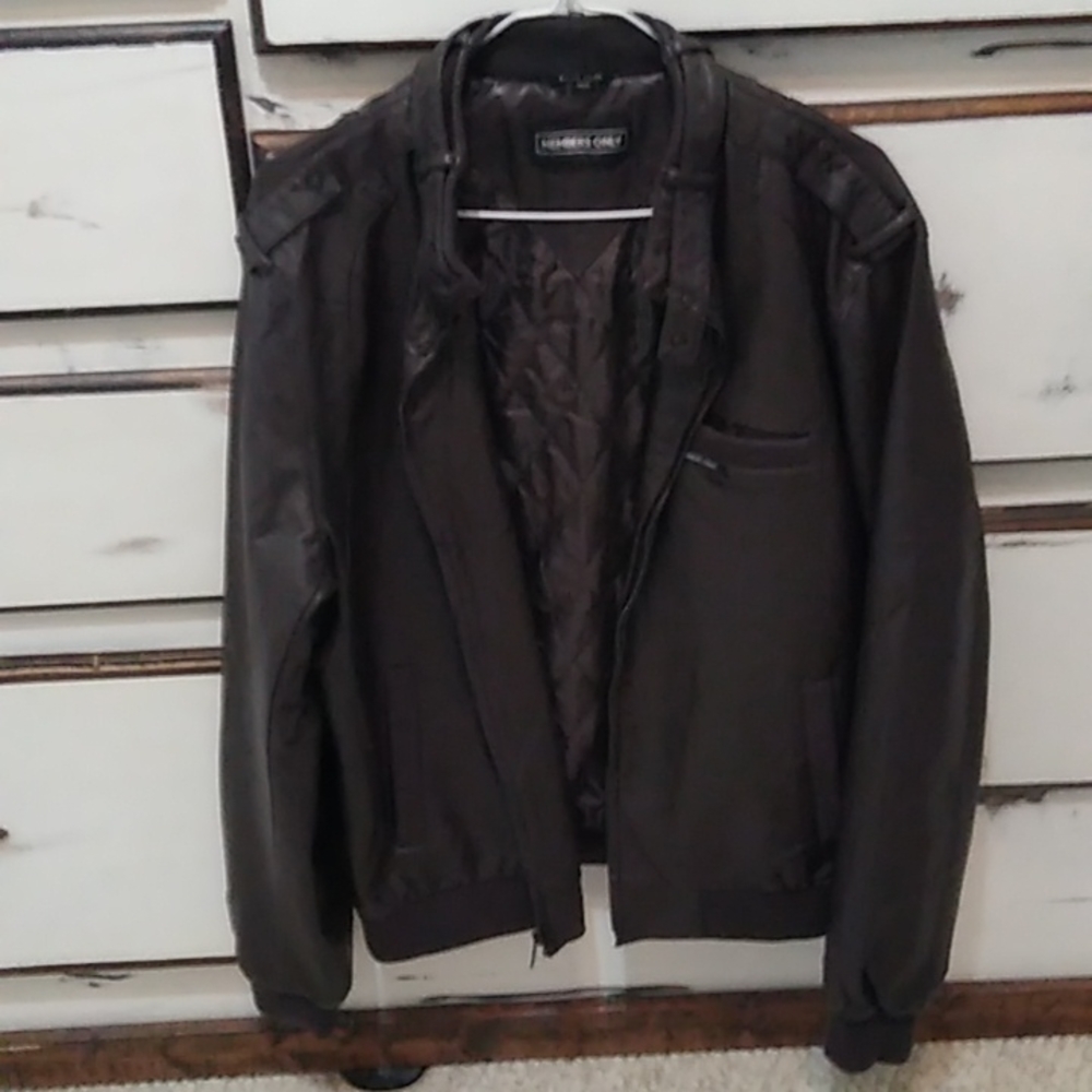Men's Faux Leather Members Only Jacket